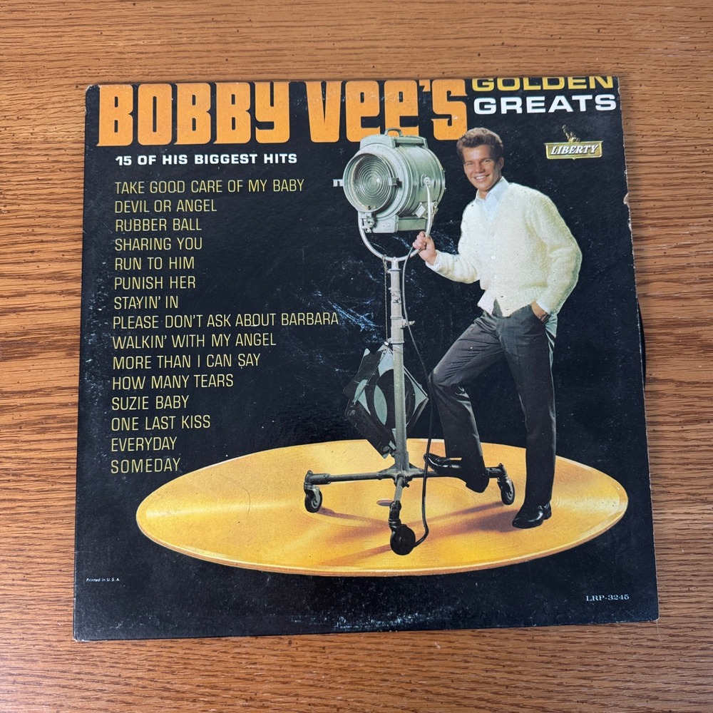 Bobby Vee Golden Greats 15 Biggest Hits Vinyl LP Liberty LRP-3245 1962 Mono